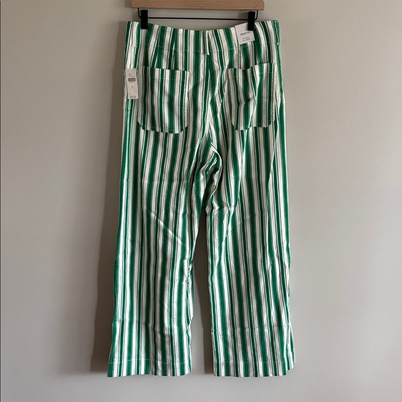 NWT Maeve• The Colette — the full length- green and white vertical stripe pants - Picture 7 of 10